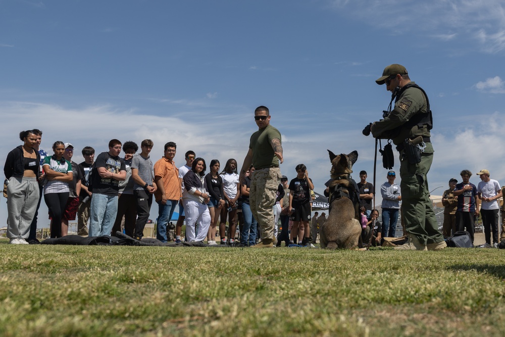 Students explore military jobs during Military Occupational Specialty Exposition at The Combat Center