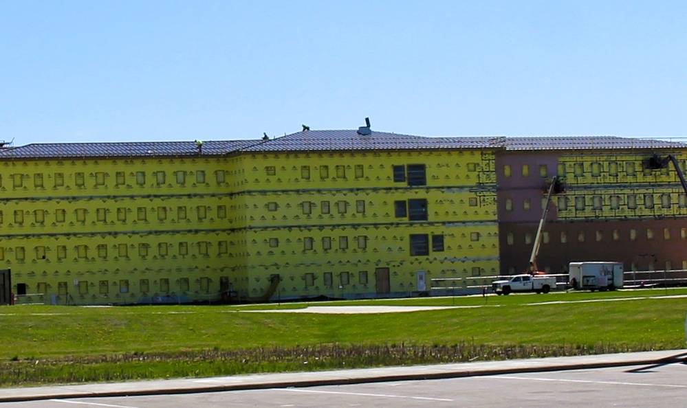 May 2025 barracks construction operations for East Barracks Project at Fort McCoy