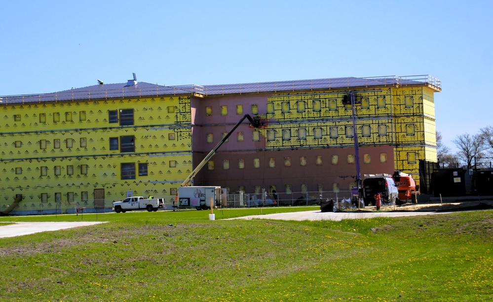 May 2025 barracks construction operations for East Barracks Project at Fort McCoy