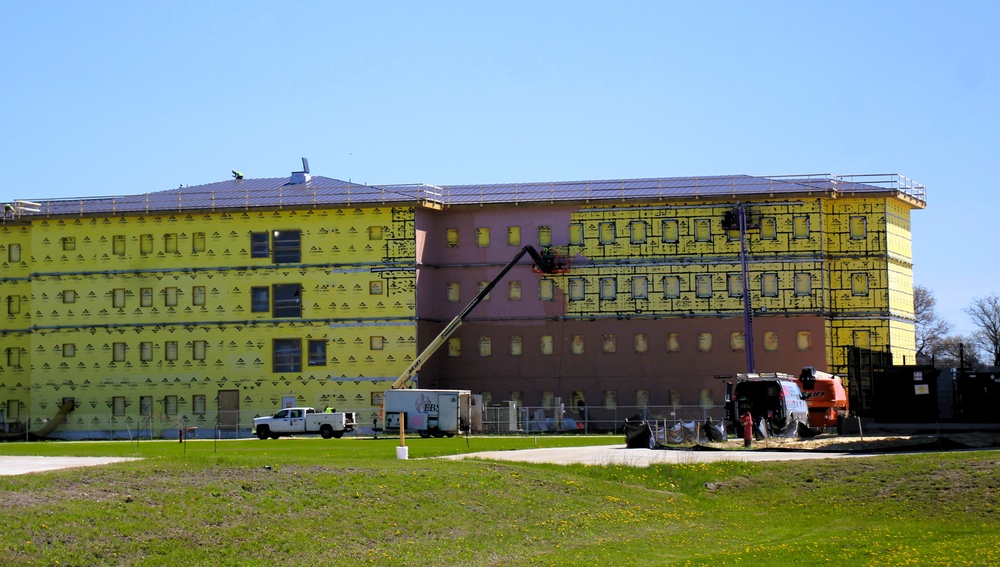 May 2025 barracks construction operations for East Barracks Project at Fort McCoy