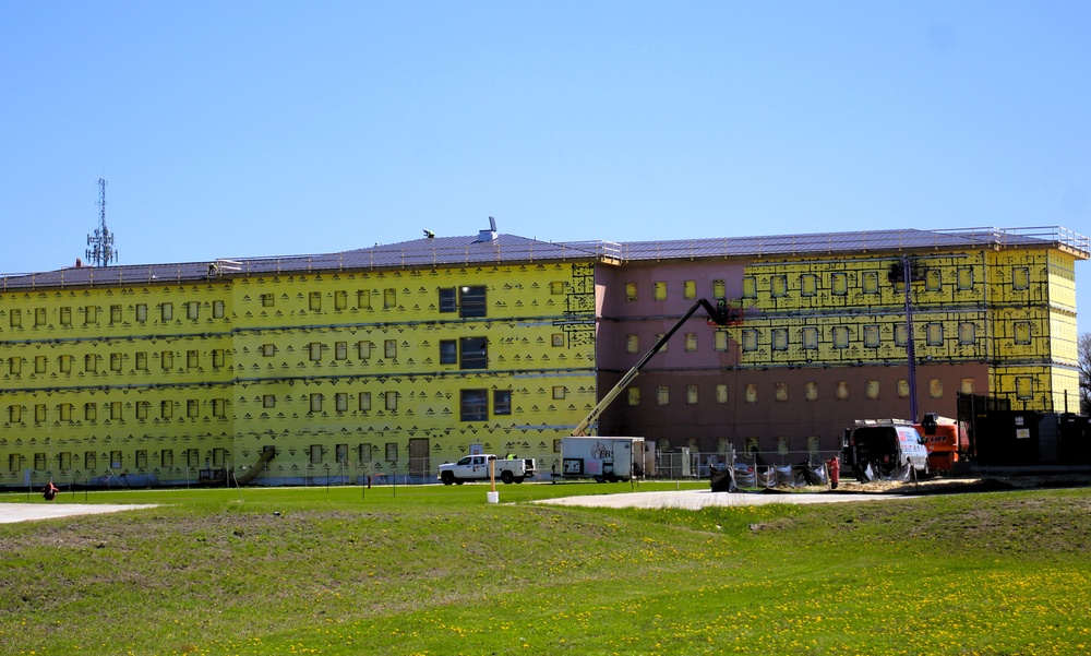May 2025 barracks construction operations for East Barracks Project at Fort McCoy
