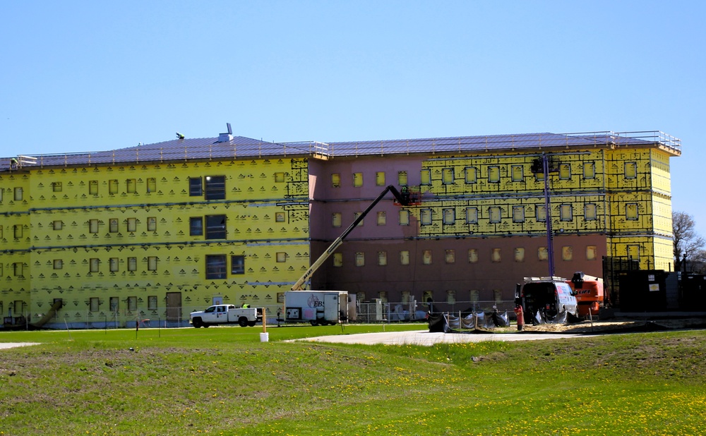 May 2025 barracks construction operations for East Barracks Project at Fort McCoy
