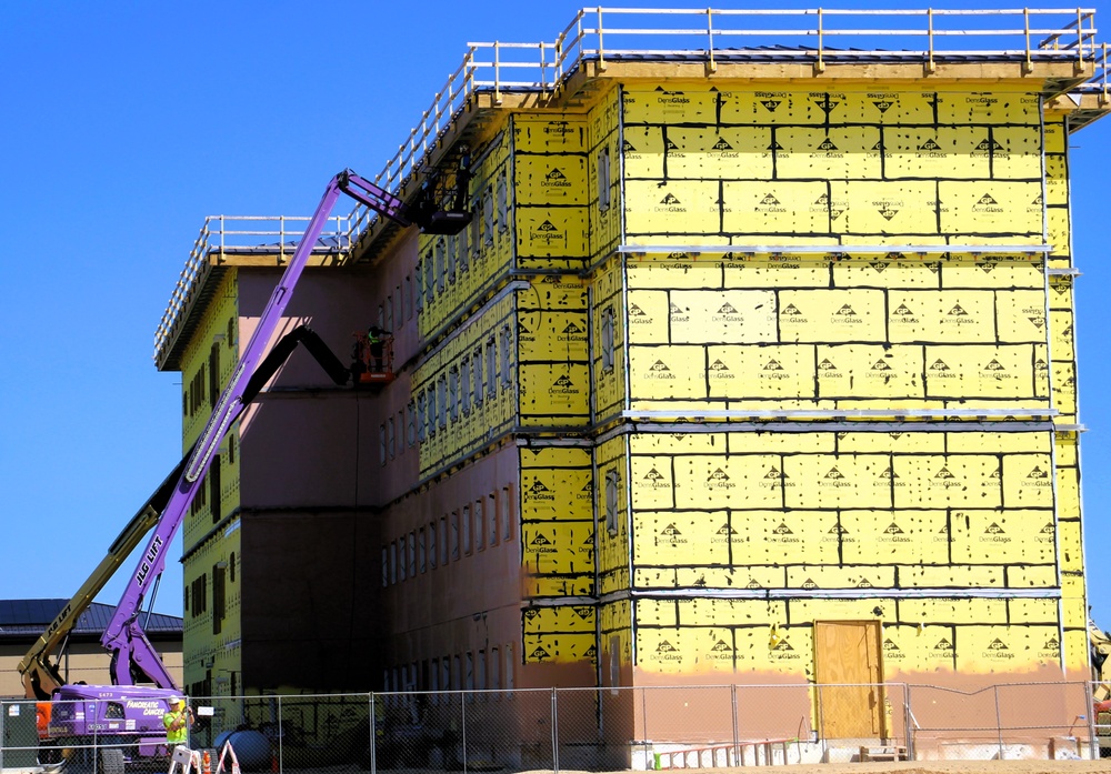 May 2025 barracks construction operations for East Barracks Project at Fort McCoy