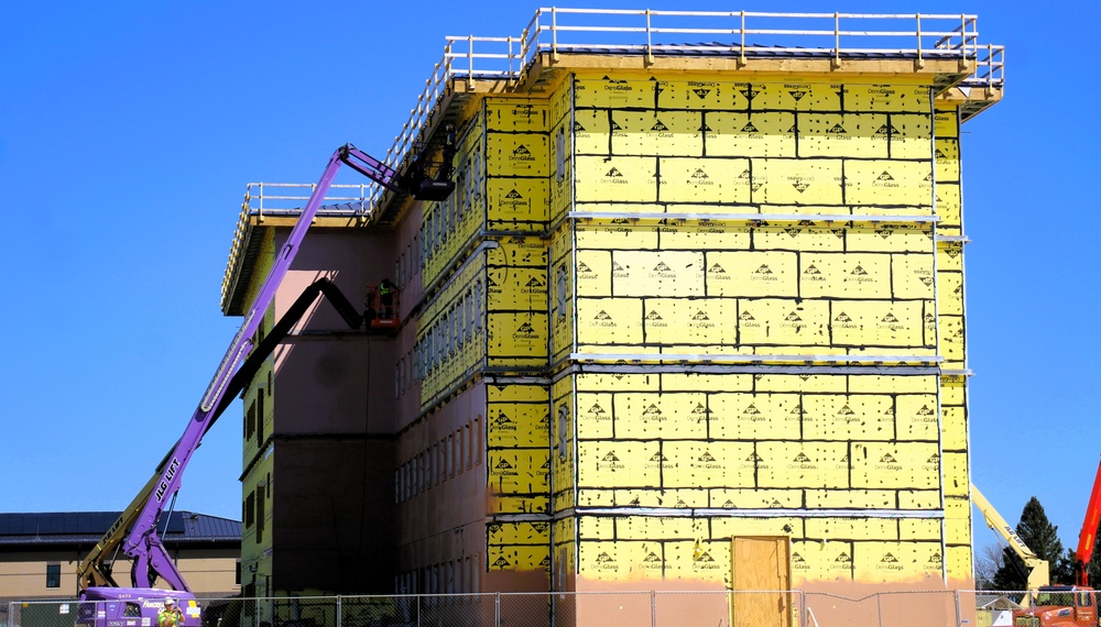 May 2025 barracks construction operations for East Barracks Project at Fort McCoy