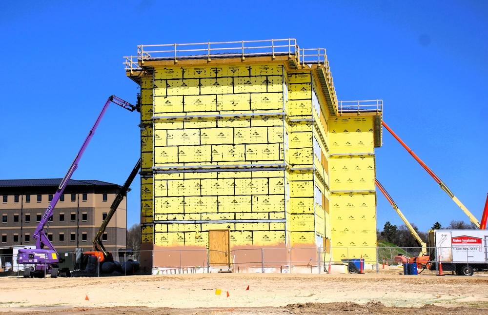 May 2025 barracks construction operations for East Barracks Project at Fort McCoy