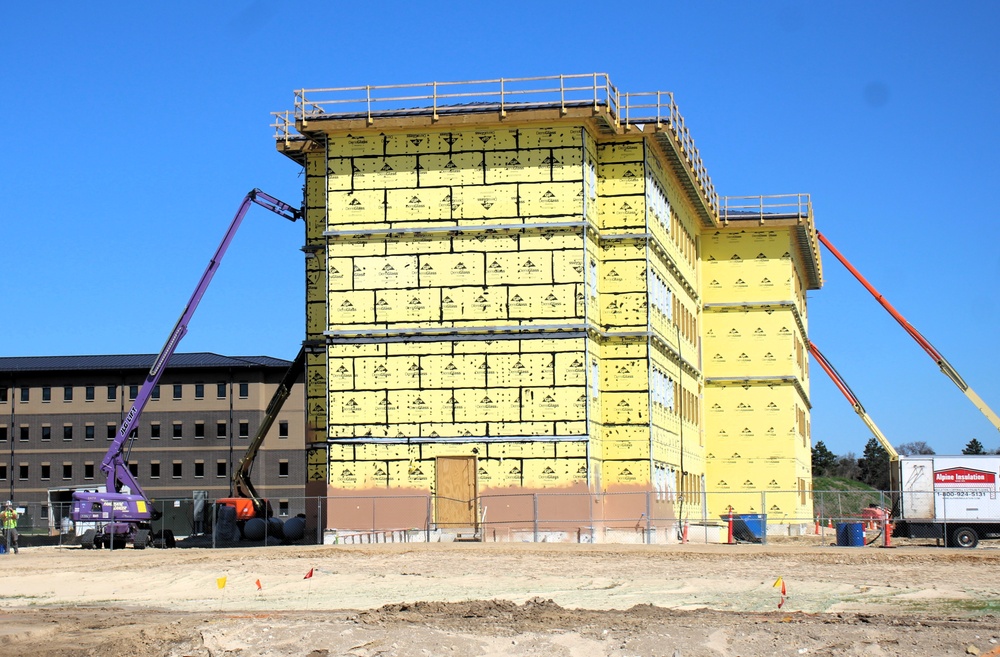 May 2025 barracks construction operations for East Barracks Project at Fort McCoy