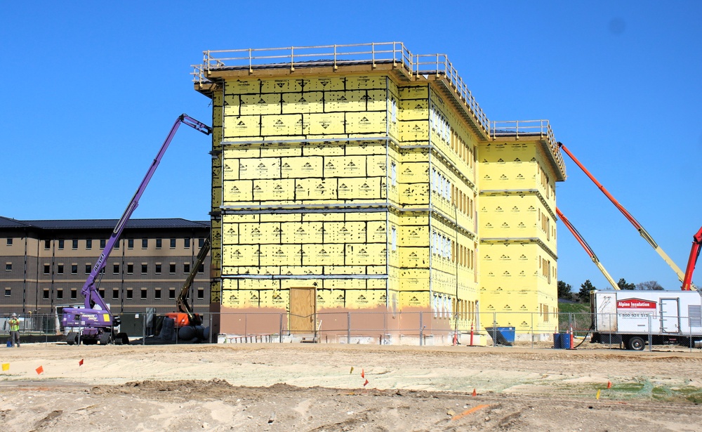 May 2025 barracks construction operations for East Barracks Project at Fort McCoy