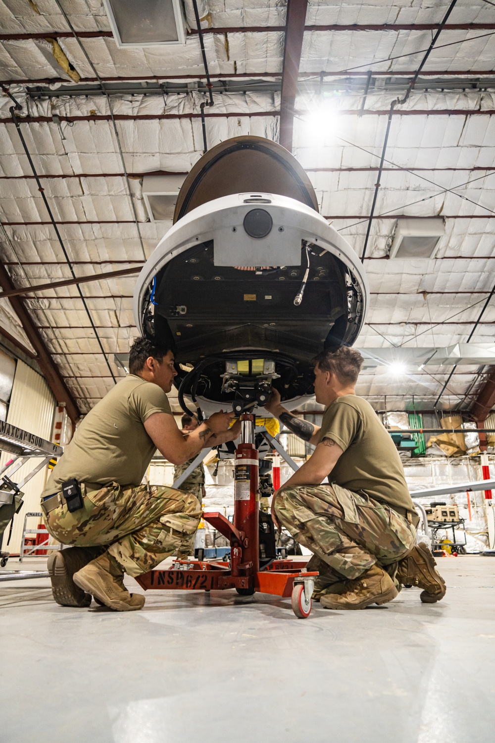Foxtrot Company, 1st Aviation Regiment, construct the MQ-1 Gray Eagle