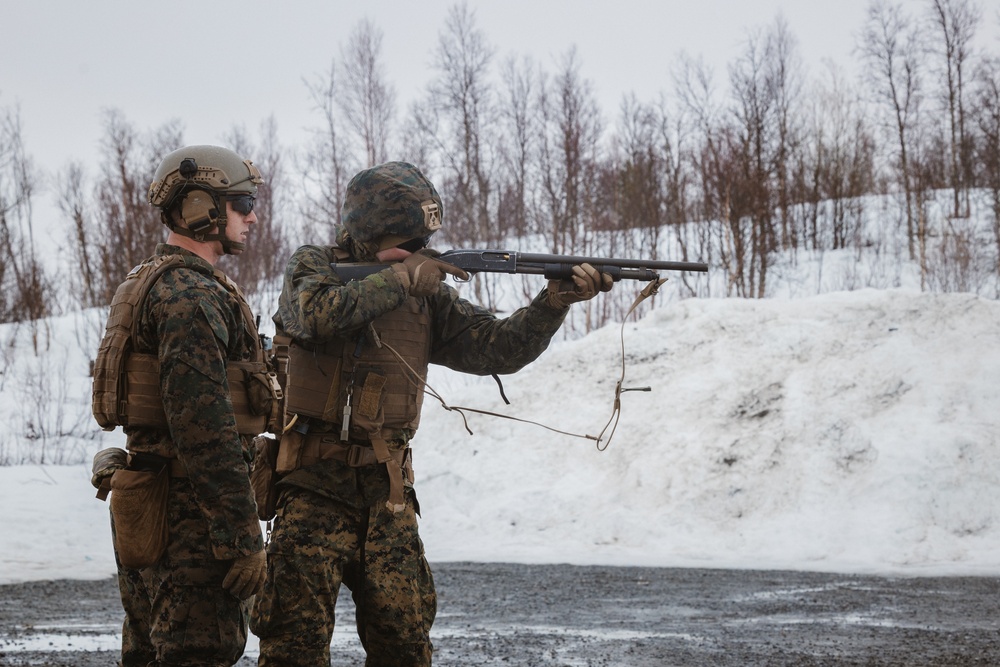 Swift Response 25 | U.S. Marines, Norwegian Soldiers conduct Expedient Urban Demolition and Shotgun Range