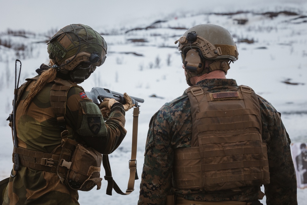Swift Response 25 | U.S. Marines, Norwegian Soldiers conduct Expedient Urban Demolition and Shotgun Range