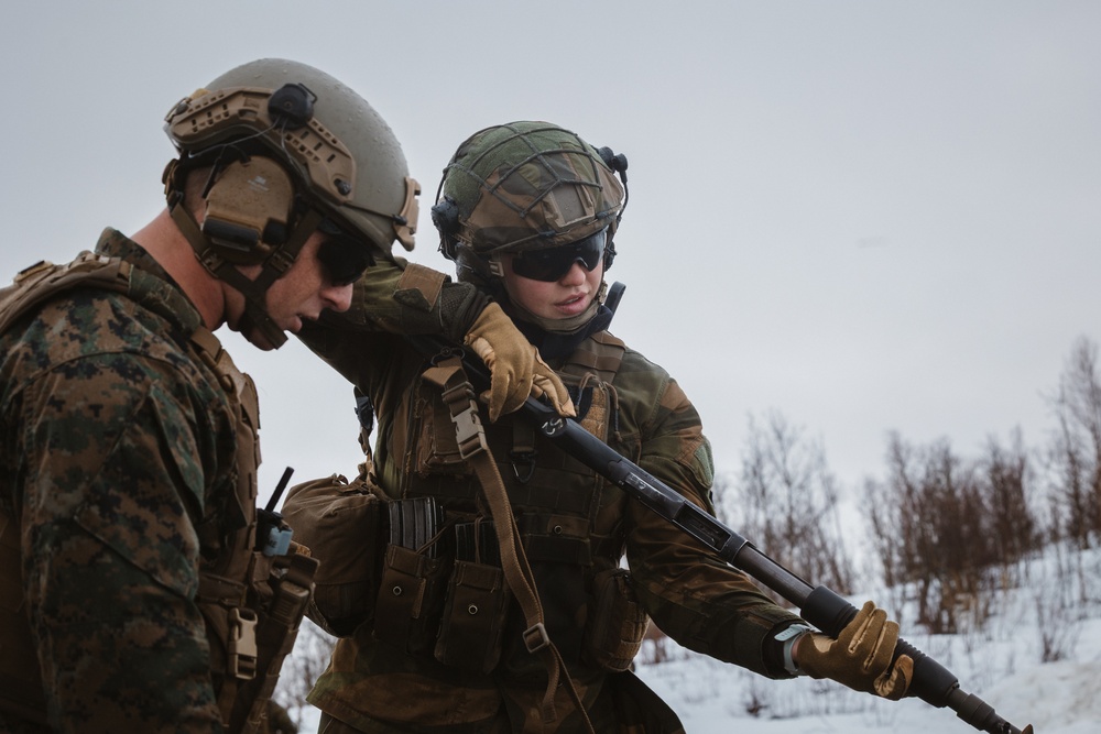 Swift Response 25 | U.S. Marines, Norwegian Soldiers conduct Expedient Urban Demolition and Shotgun Range