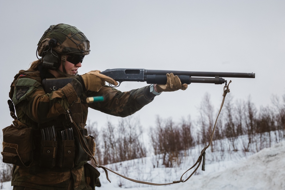 Swift Response 25 | U.S. Marines, Norwegian Soldiers conduct Expedient Urban Demolition and Shotgun Range
