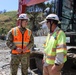 Command Sergeant Major Douglas Galick visits the Palisades fire-impacted area