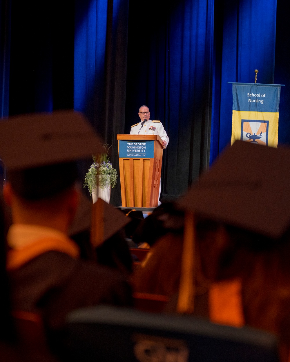 Rear Adm. Hawkins speaks at George Washington University Nursing Commencement Ceremony