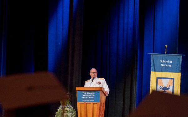 Rear Adm. Hawkins speaks at George Washington University Nursing Commencement Ceremony