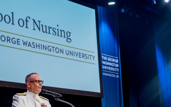 Rear Adm. Hawkins speaks at George Washington University Nursing Commencement Ceremony
