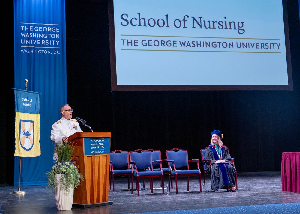 Rear Adm. Hawkins speaks at George Washington University Nursing Commencement Ceremony
