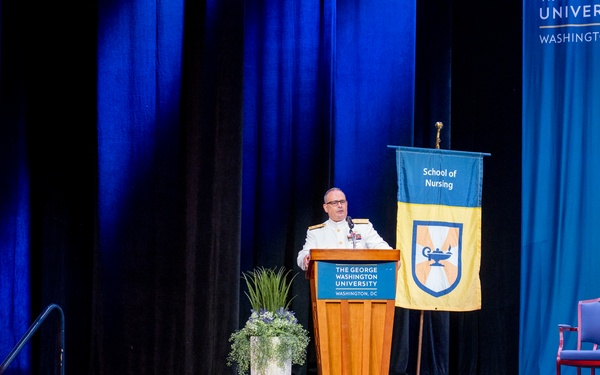 Rear Adm. Hawkins speaks at George Washington University Nursing Commencement Ceremony