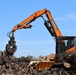 Wood chipping at the Temporary Debris Staging and Reduction area