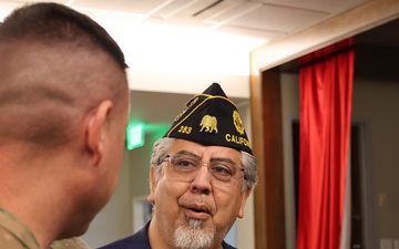 Command Sergeant Major Douglas Galick visits the Palisades fire-impacted area