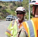 Command Sergeant Major Douglas Galick visits the Palisades fire-impacted area