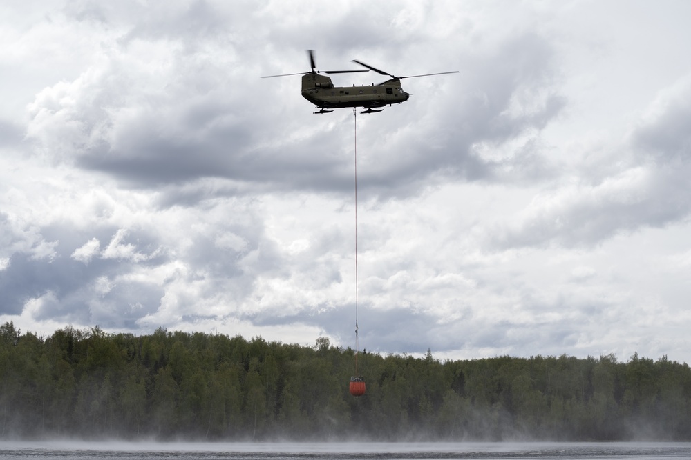 Alaska Army National Guard aviators hone fire suppression skills