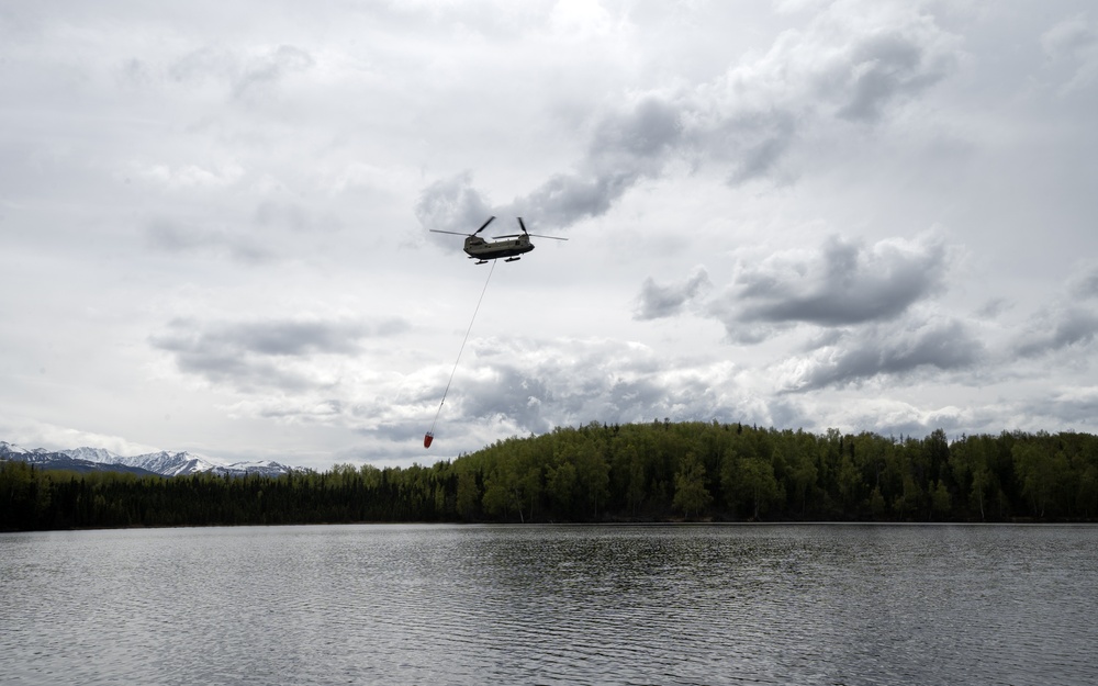 Alaska Army National Guard aviators hone fire suppression skills