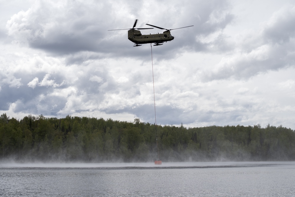 Alaska Army National Guard aviators hone fire suppression skills