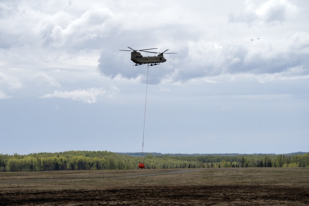 Alaska Army National Guard aviators hone fire suppression skills