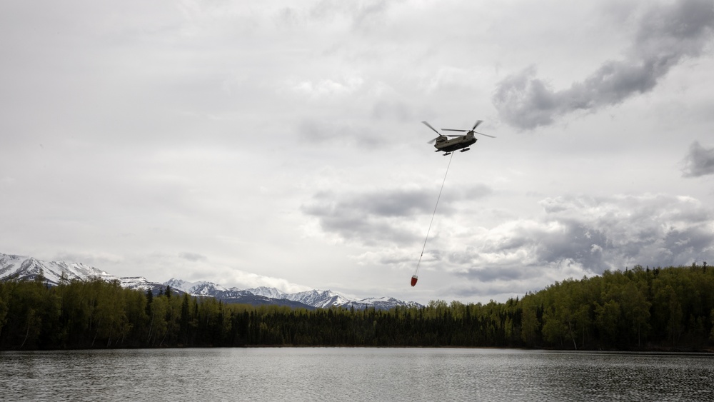 Alaska Army National Guard aviators hone fire suppression skills