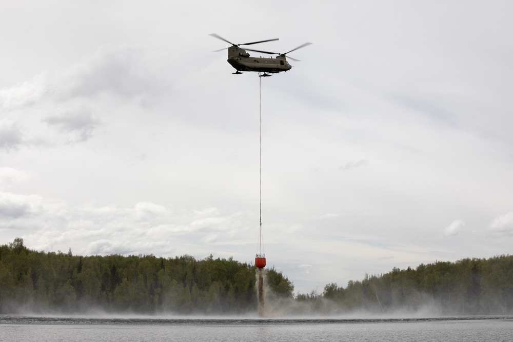 Alaska Army National Guard aviators hone fire suppression skills