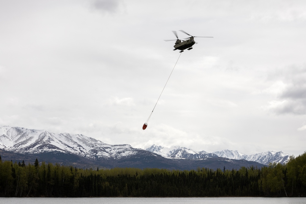 Alaska Army National Guard aviators hone fire suppression skills