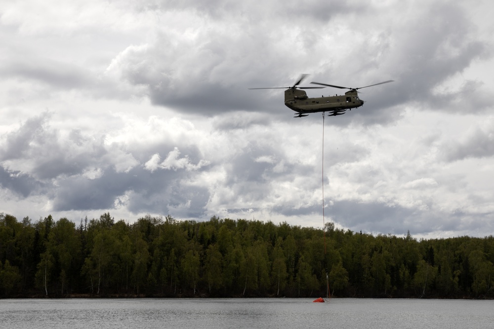 Alaska Army National Guard aviators hone fire suppression skills