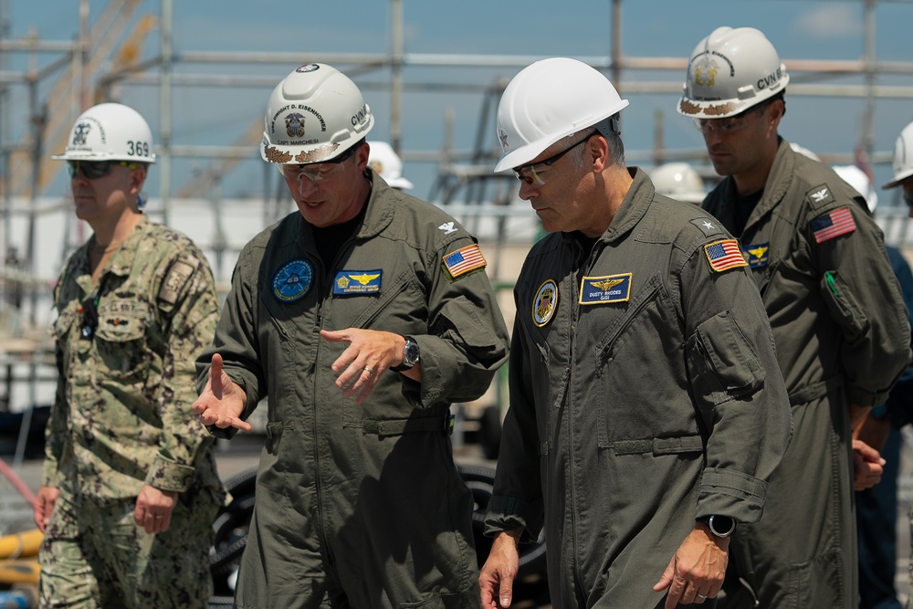 Rear Adm. Dusty Rhodes visits IKE