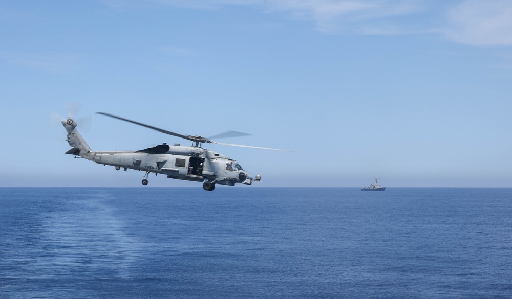 USS The Sullivans Participates in operations with NATO Allies.