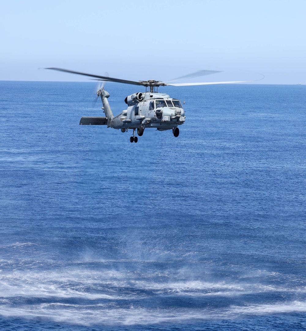 USS The Sullivans Participates in operations with NATO Allies.