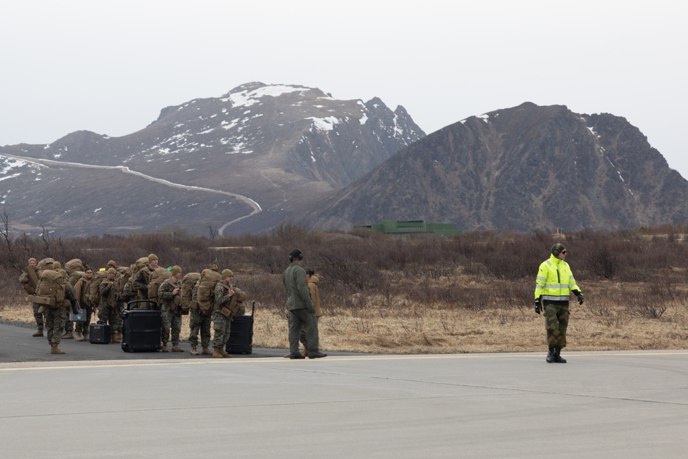 U.S. Marines Load KC-130 for Movement to Scotland