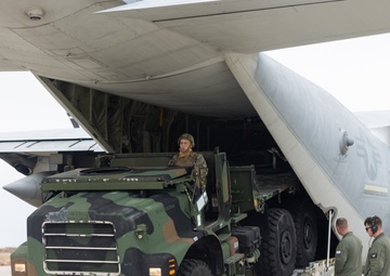 U.S. Marines Load KC-130 for Movement to Scotland