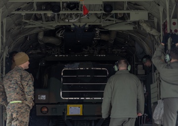 U.S. Marines Load KC-130 for Movement to Scotland