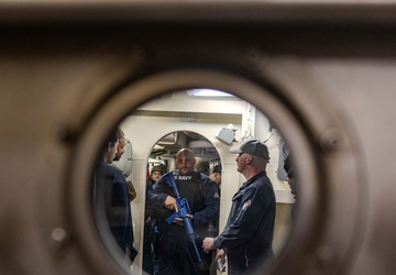 USS Ralph Johnson conducts Anti-terrorism Training while underway in the Indian Ocean