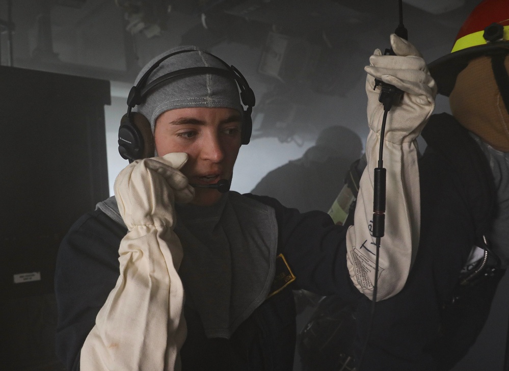 USS Milius conducts operations in the U.S. Central Command area of responsibility as part of the Carl Vinson Carrier Strike Group