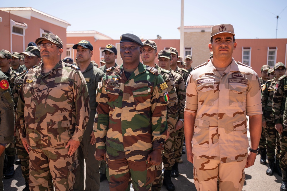 African Lion partner nations participate in an academics graduation