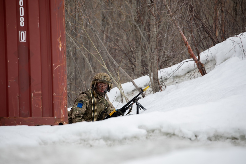 Panther Brigade Soldiers seize the objective from NATO Allies and partners during Swift Response