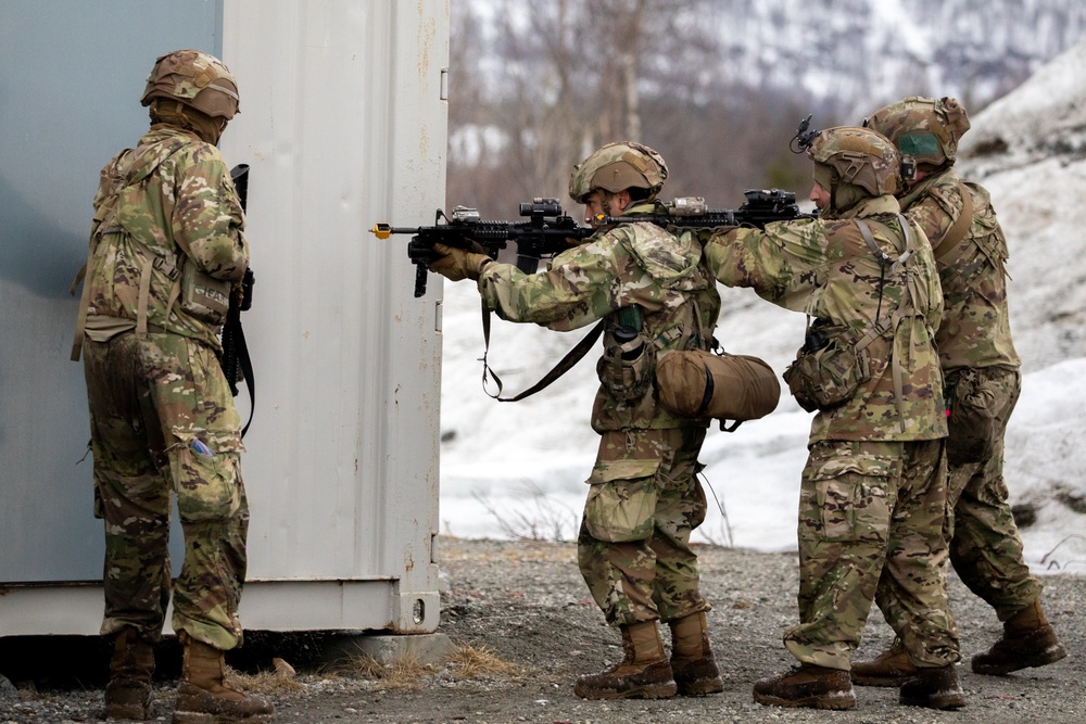 Panther Brigade Soldiers seize the objective from NATO Allies and partners during Swift Response