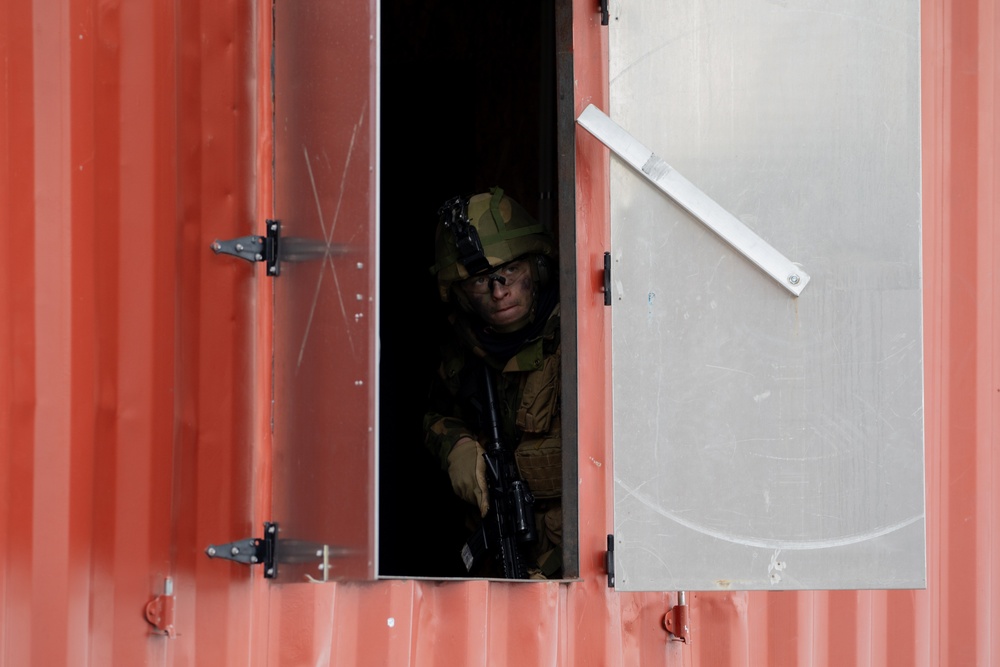 Panther Brigade Soldiers seize the objective from NATO Allies and partners during Swift Response