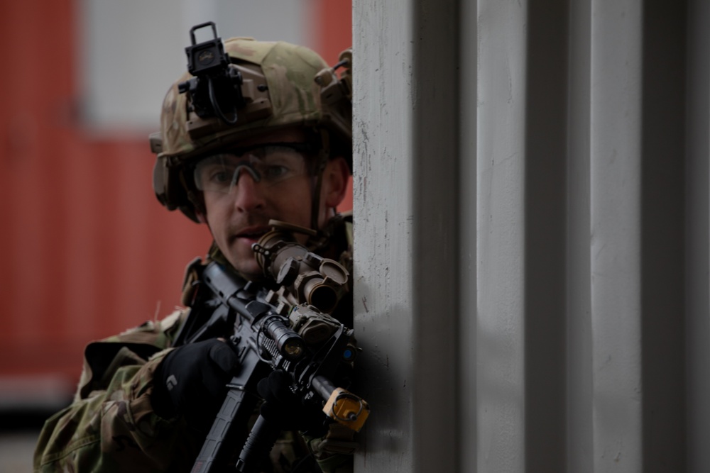 Panther Brigade Soldiers seize the objective from NATO Allies and partners during Swift Response