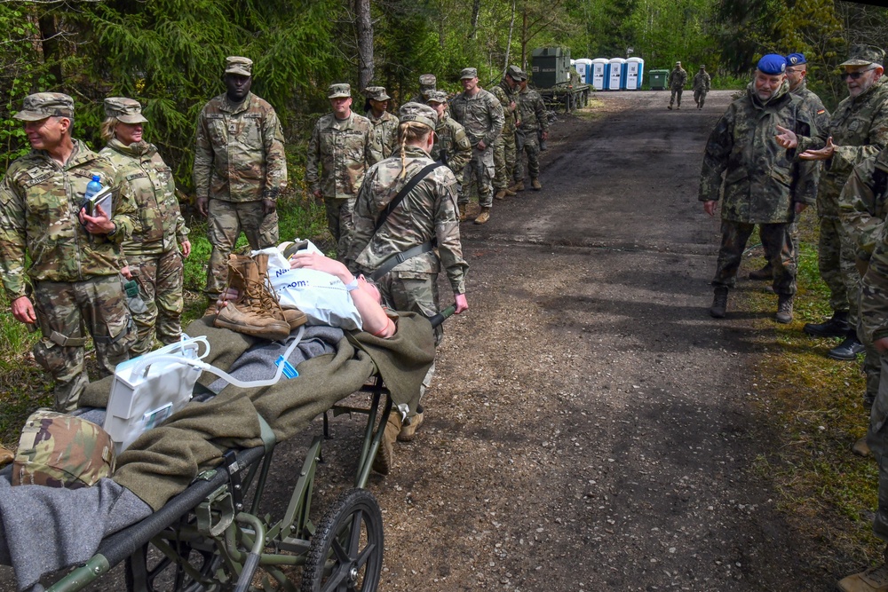 Multinational hospital exercise at Vepirai Rocket base during Swift Response 2025