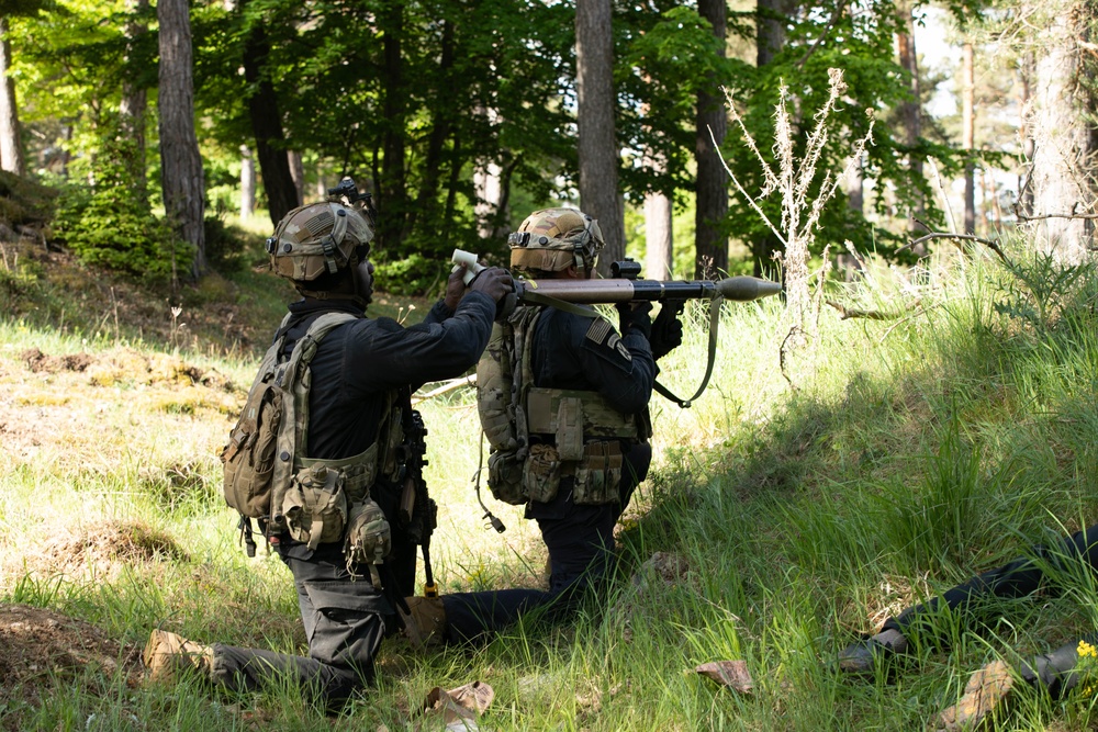 U.S. Army Soldiers prepare a Rocket-Propelled Grenade during Combined Resolve 25-2 (CbR 25-2)