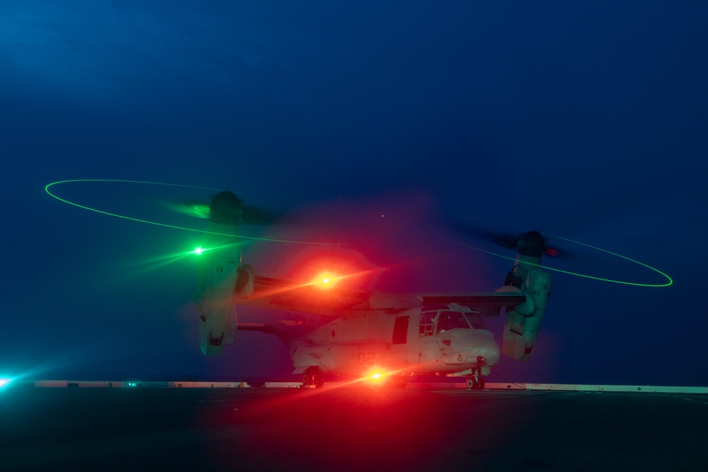 22nd MEU | MV-22 Night Flight Operations