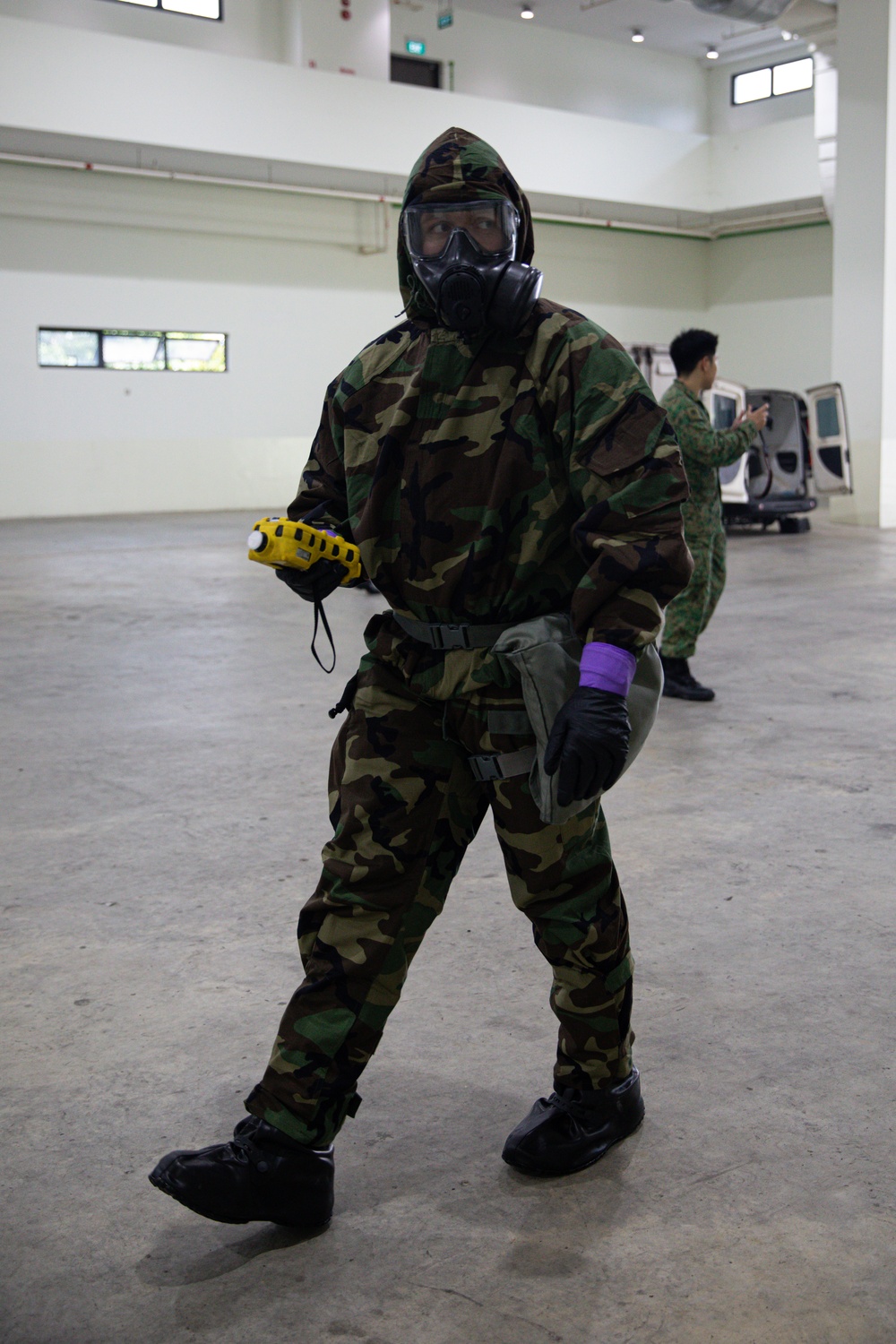 The US trains with SAF on CBRN chemical lanes
